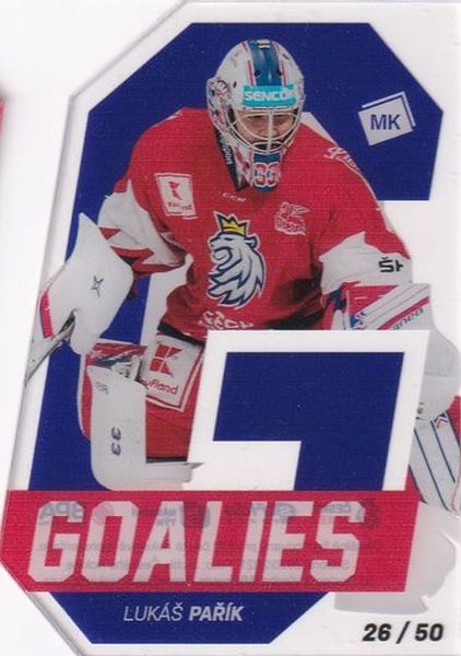 insert karta LUKÁŠ PAŘÍK 20-21 MK Národní Tým Goalies Blue /50